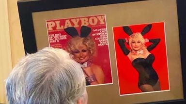 Dolly Parton surprised her husband Carl Dean with a recreated Playboy cover. Pic: @DollyParton